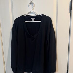 Orvis navy blue V-Neck Pullover Sweatshirt